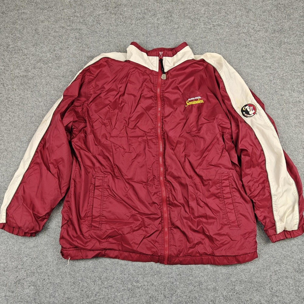 Vintage Florida State Seminoles Jacket Mens‎ XL Red NCAA Football Red Oak